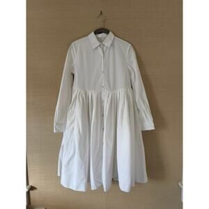 Co. White Cotton Poplin Shirtdress – Size XS